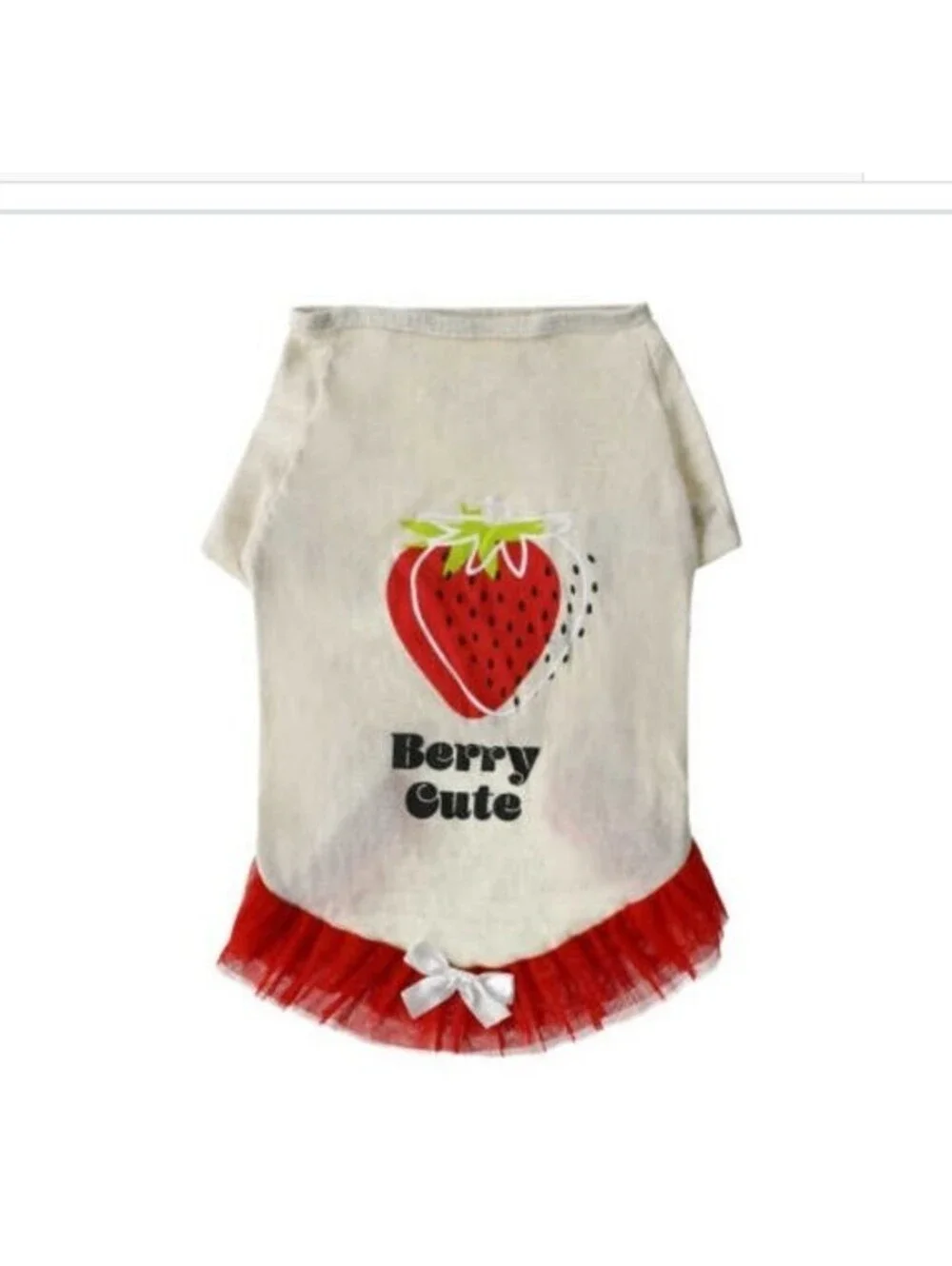 BERRY CUTE 🍓 TUTU PET TEE T- SHIRT LARGE